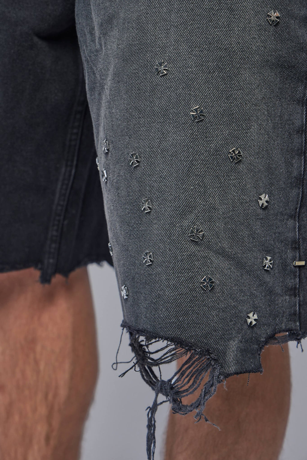 Askyurself - Cross Pin Baggy Jeans Shorts - LABELS