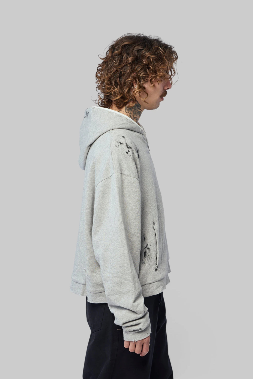Askyurself - Cross Slit Waffle Zip Hoodie - LABELS