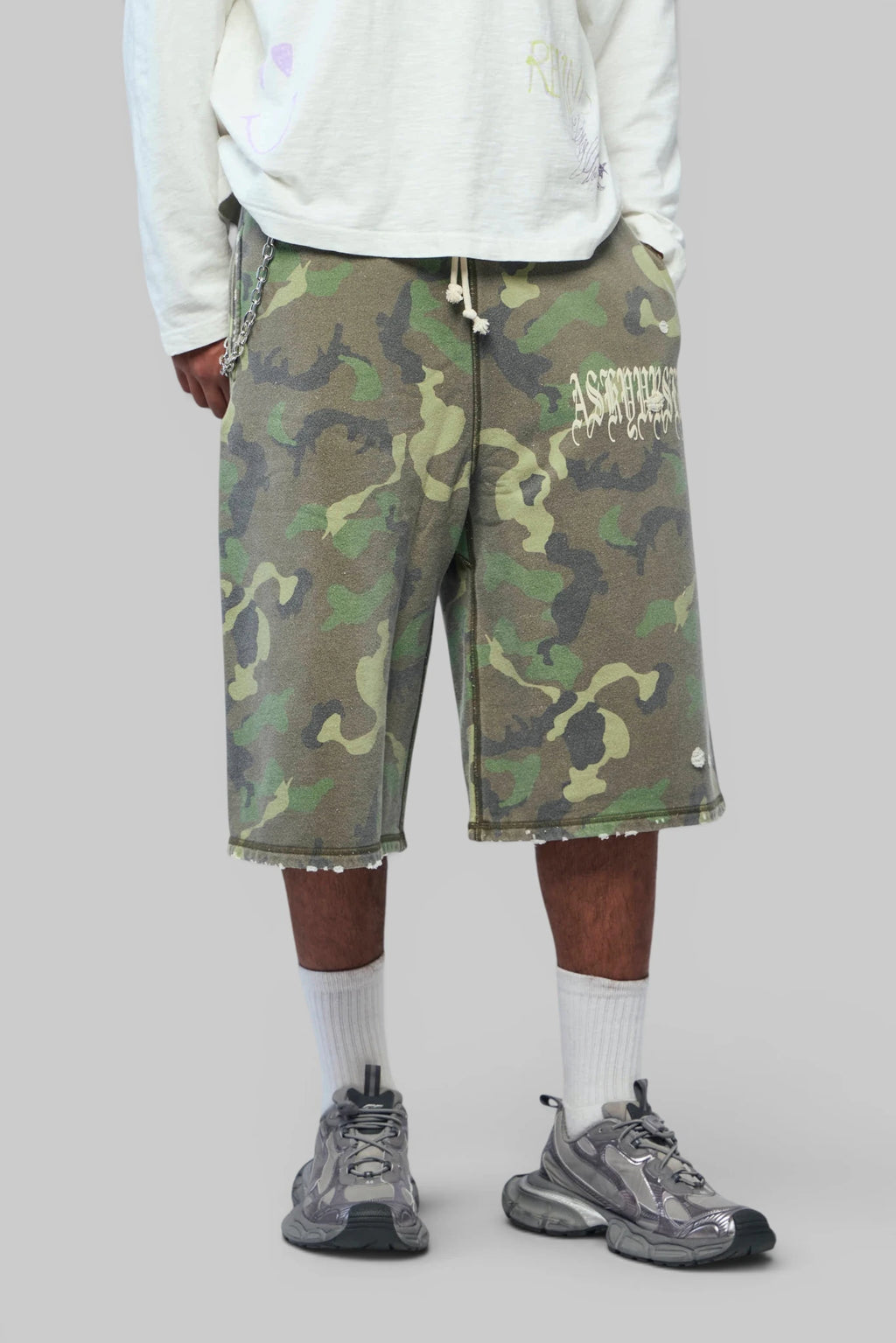 Askyurself - Goth Capri Camo Shorts - LABELS