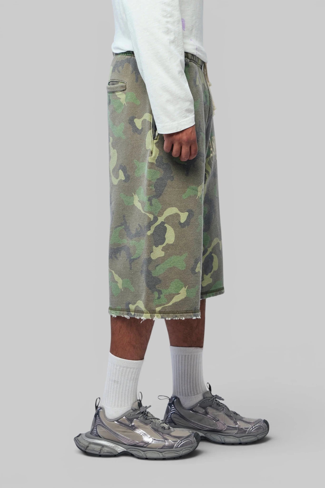Askyurself - Goth Capri Camo Shorts - LABELS