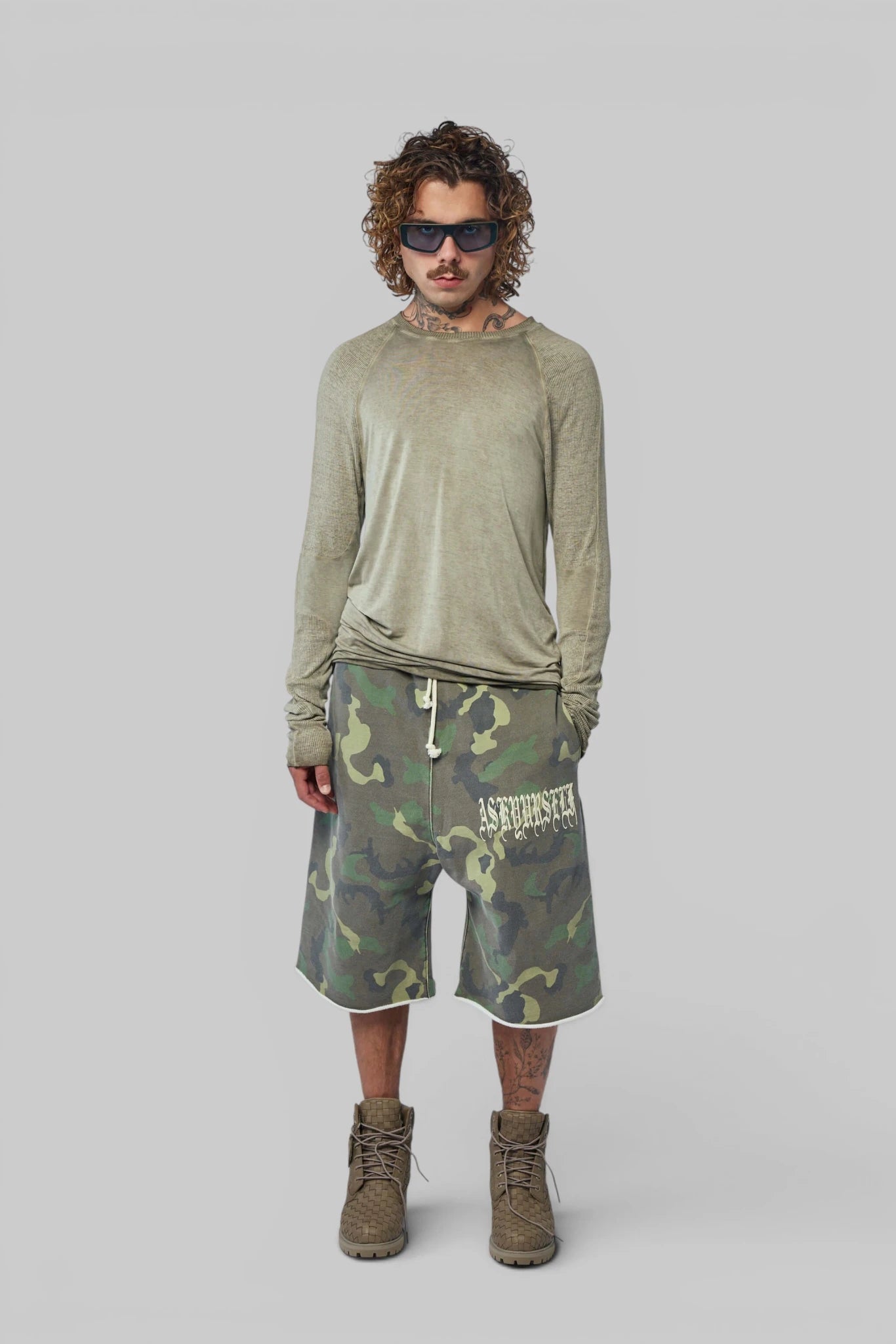 Askyurself - Goth Vintage Baggy Fleece Shorts - LABELS