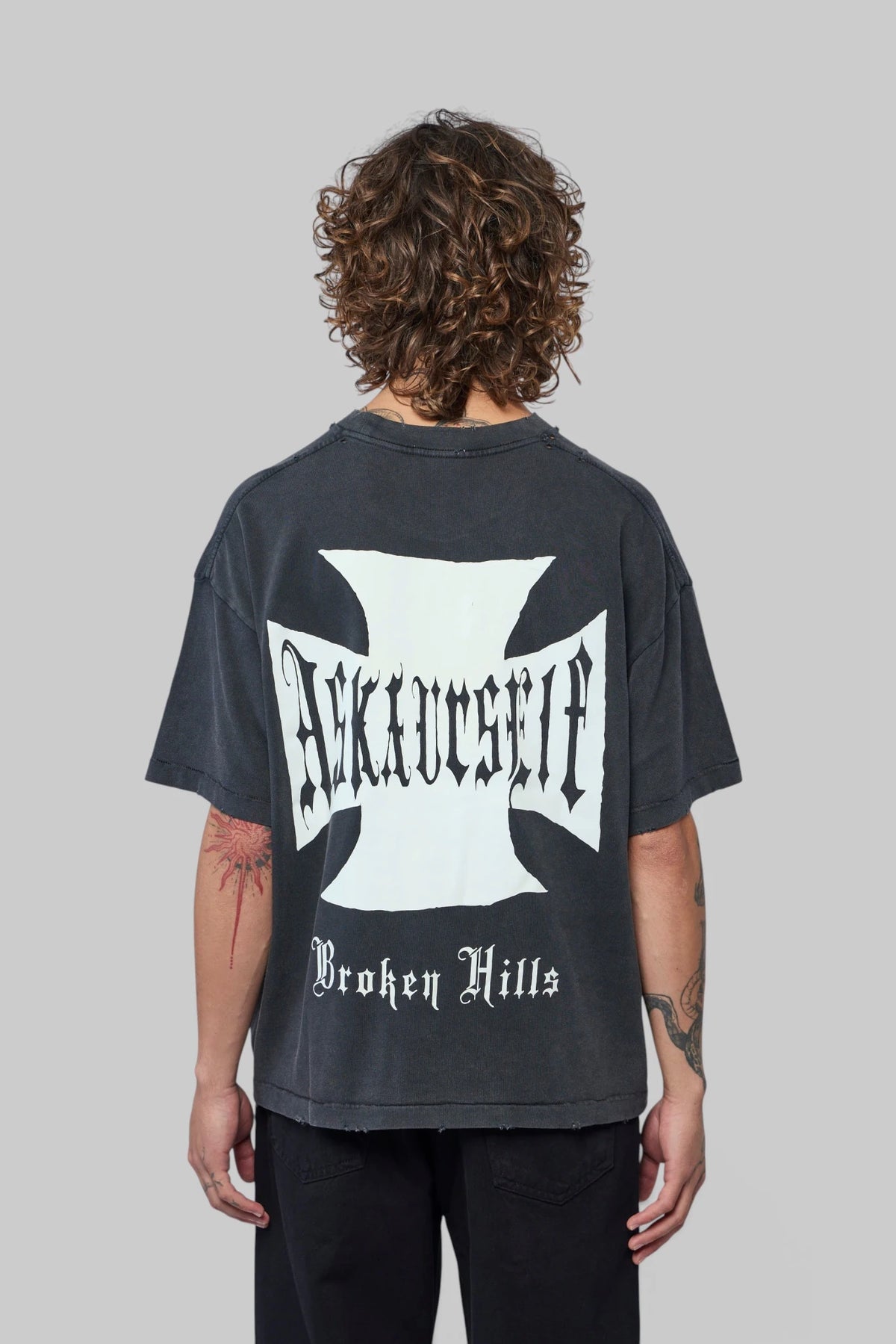 Askyurself - Vintage Bleached Cross T - LABELS