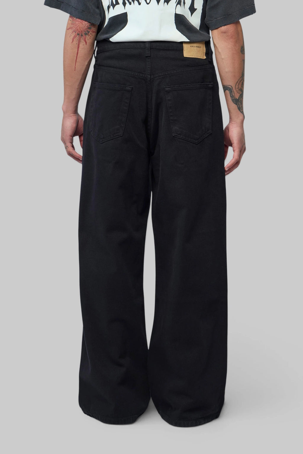 Askyurself - Wide Leg Phrase Baggy Jeans - LABELS