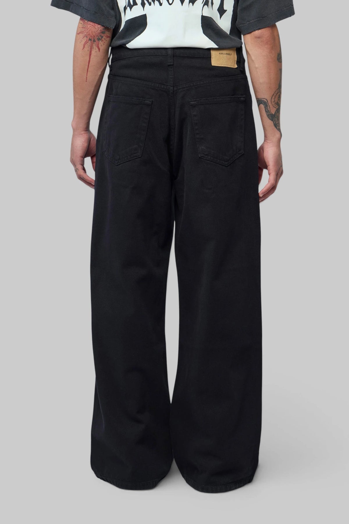 Askyurself - Wide Leg Phrase Baggy Jeans - LABELS