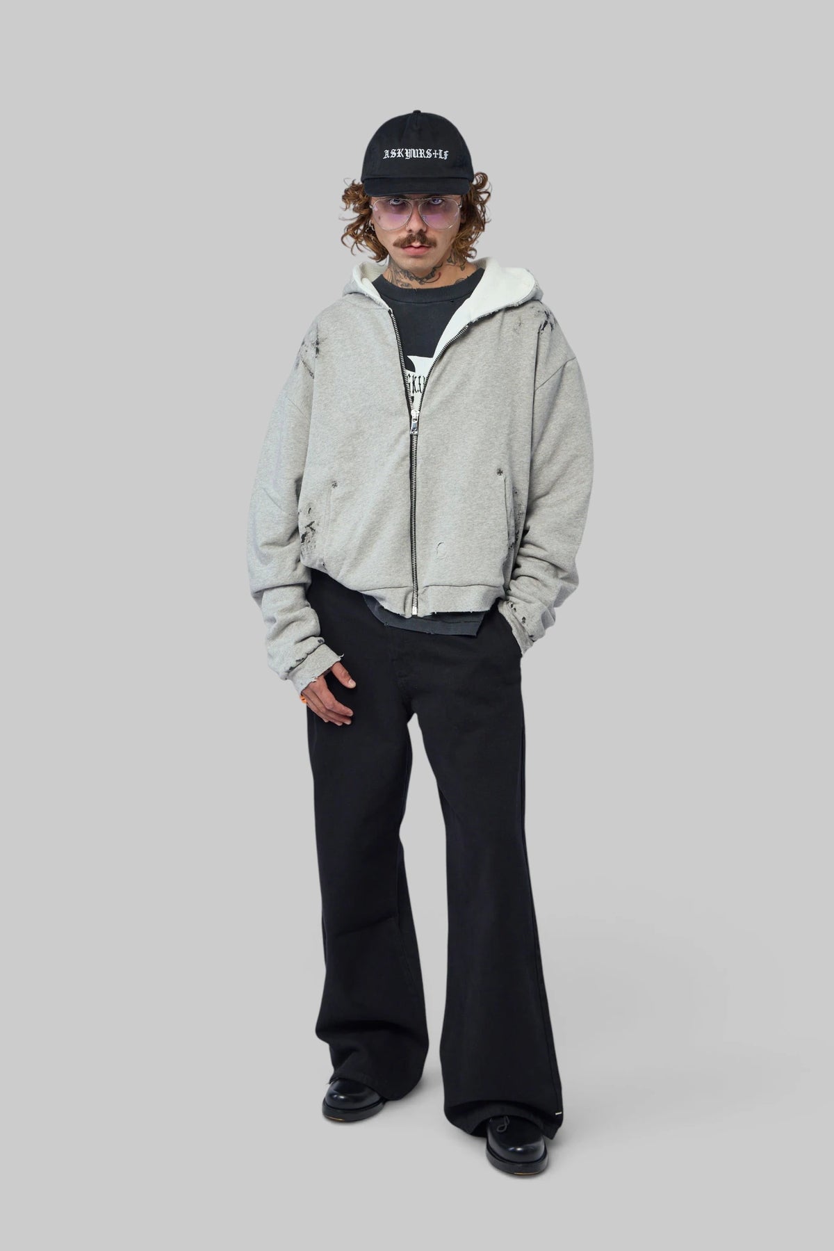Askyurself - Wide Leg Phrase Baggy Jeans - LABELS