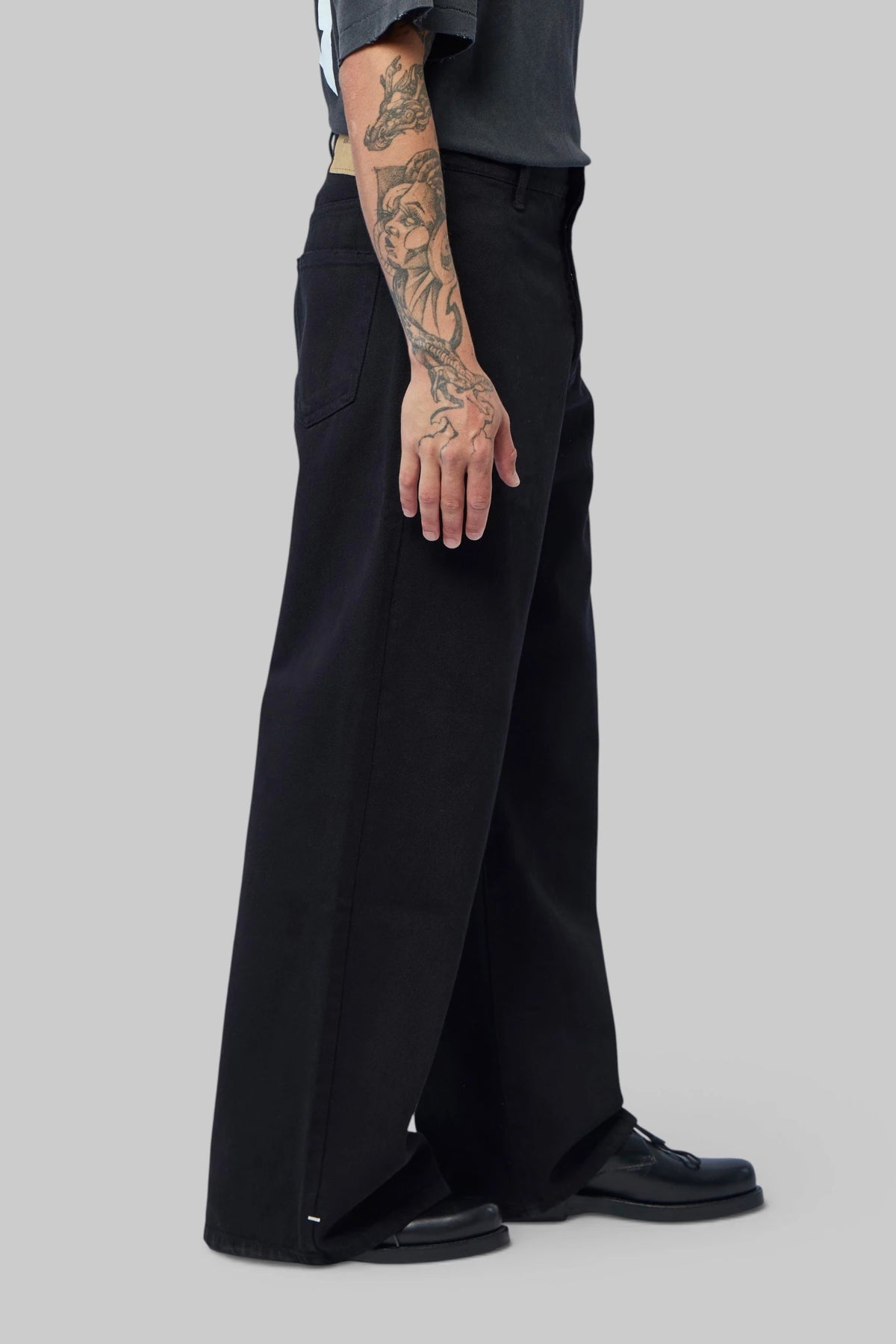 Askyurself - Wide Leg Phrase Baggy Jeans - LABELS