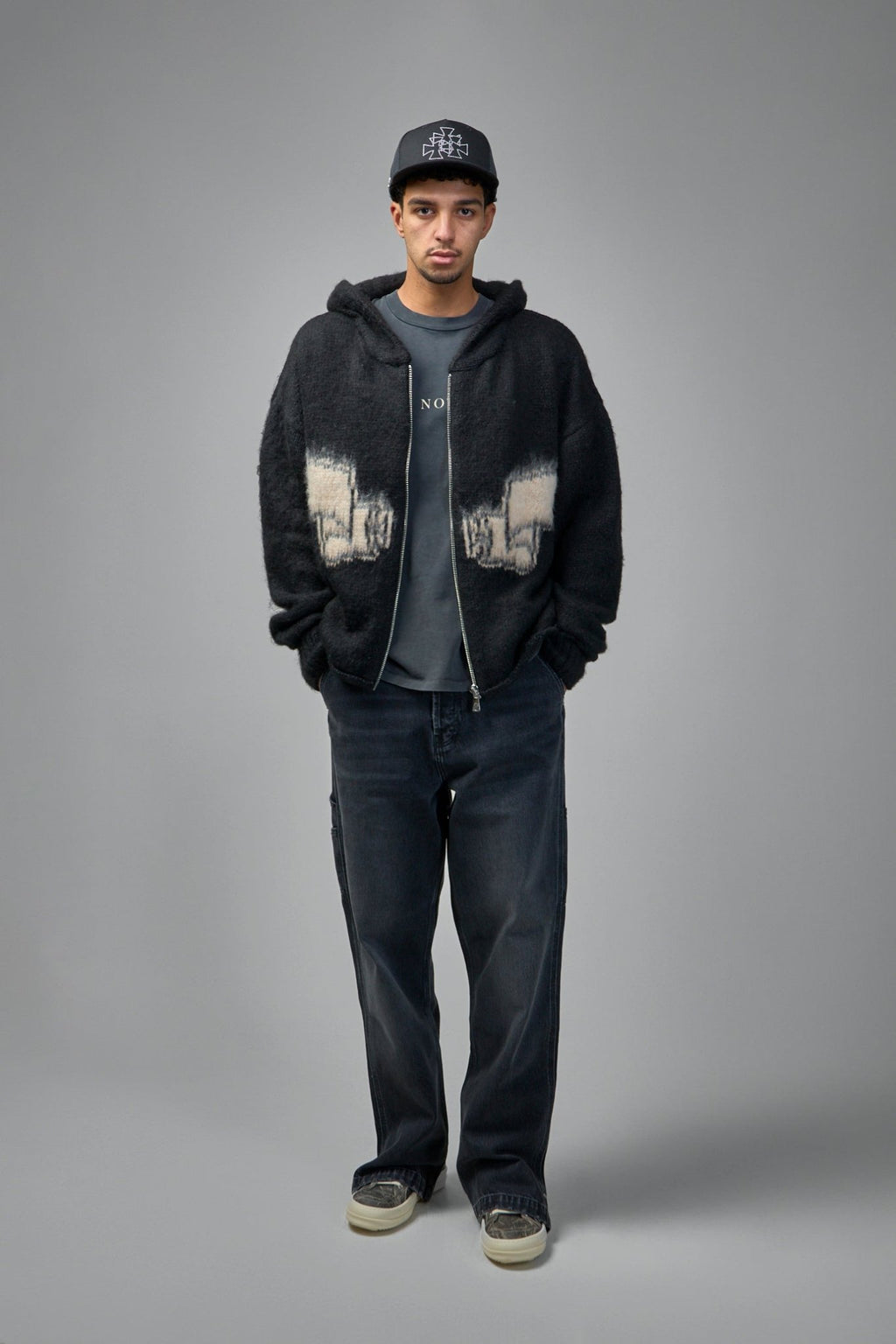 Askyurself - Wrapped Banned Zip Knit Hoodie - LABELS