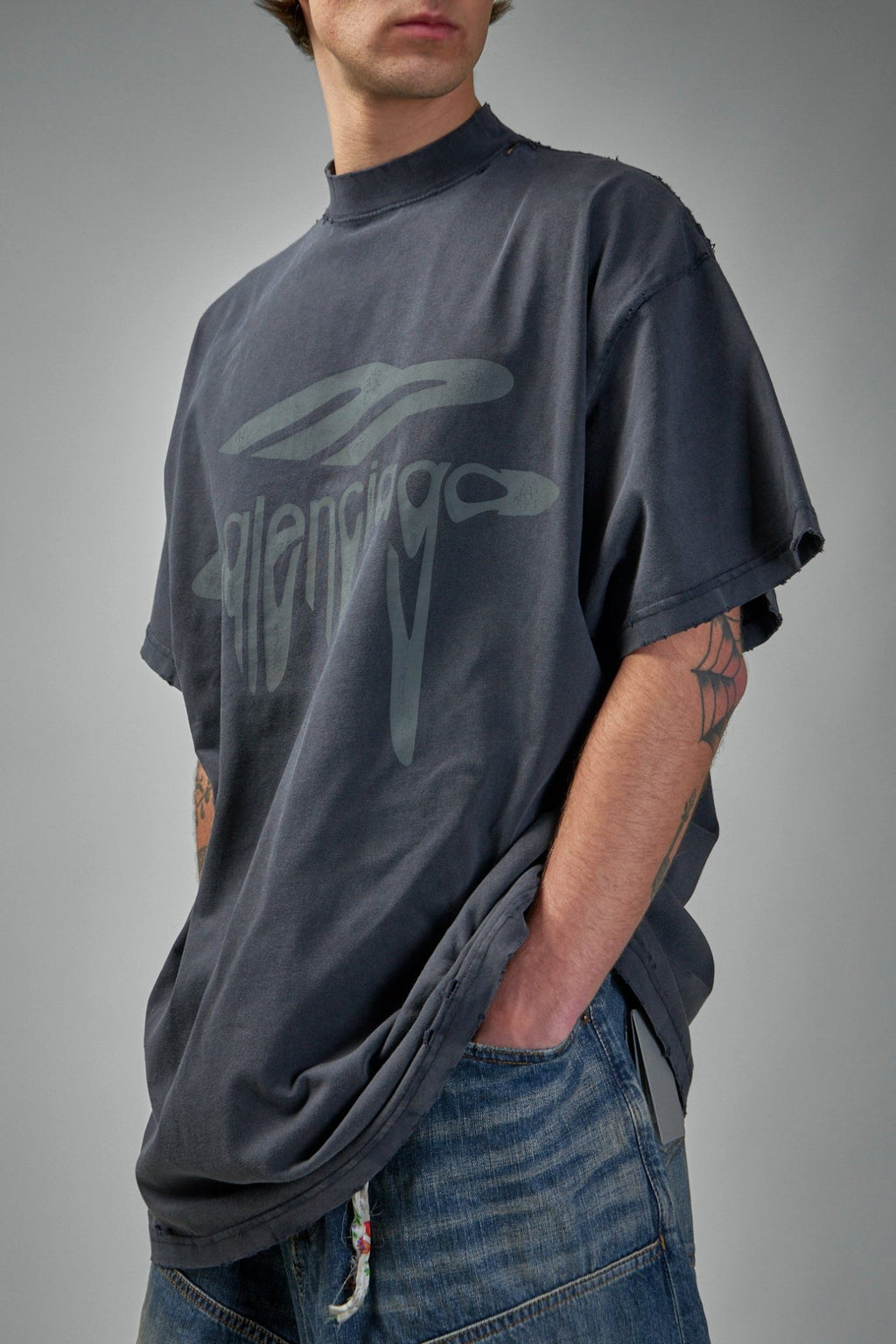 Balenciaga - 3B Liquefied T-Shirt Oversized - LABELS