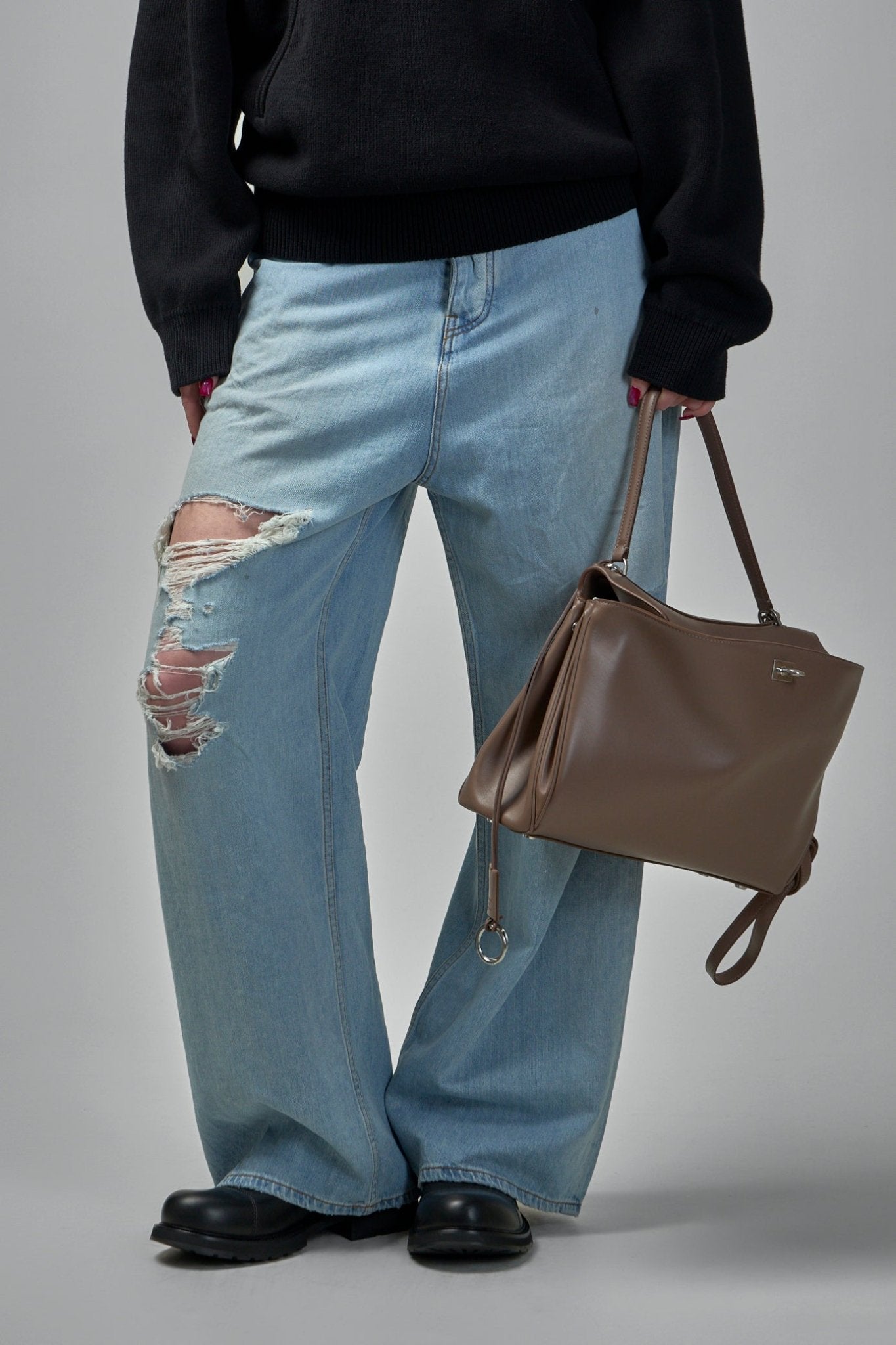 Balenciaga Wide-Leg Jeans - Distressed Denim – LABELS