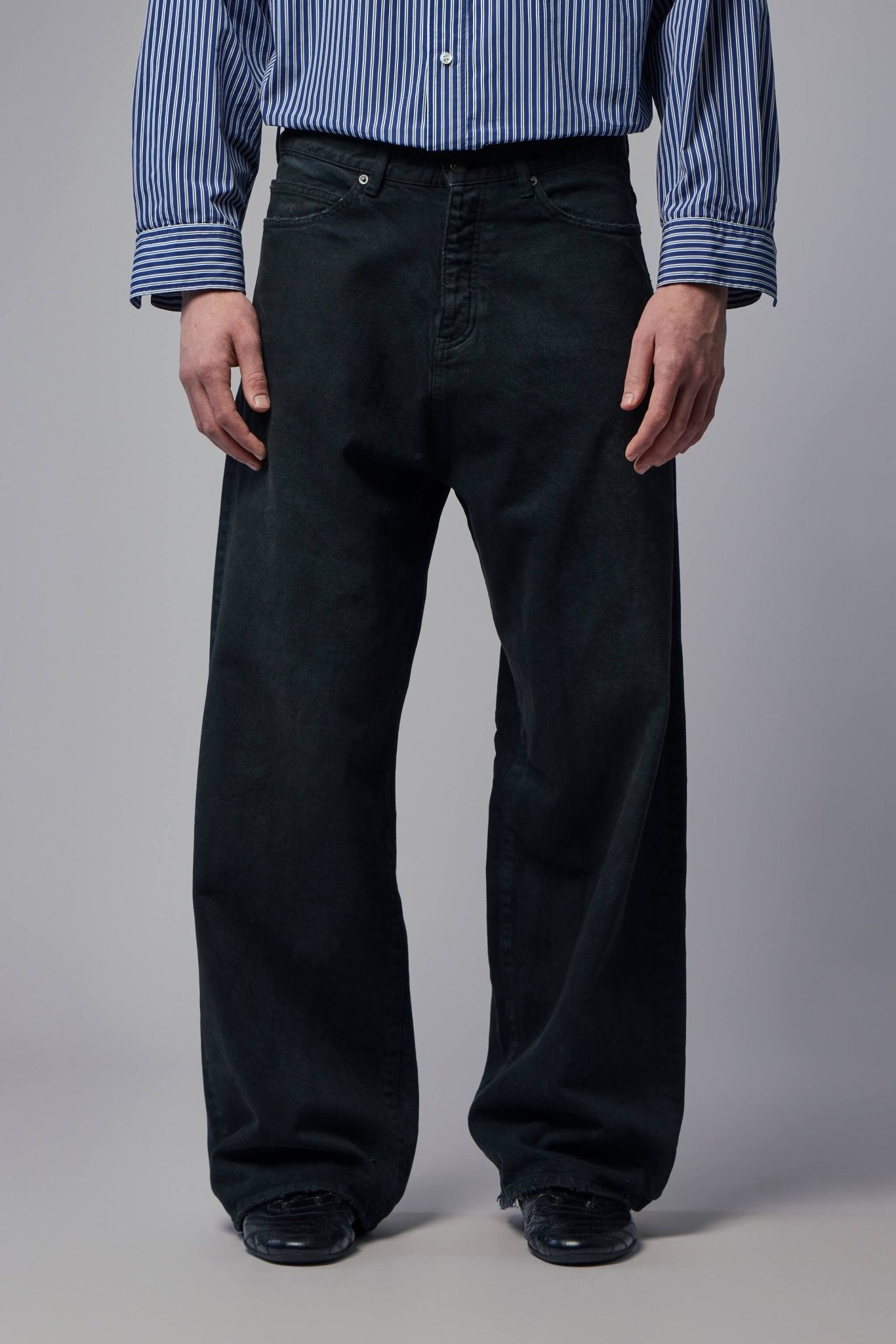 90s two tack slacksブラウン BALENCIAGA 91 Balenciaga Straight Pants Dark Brown Cotton Casual – LABELS
