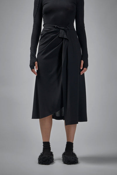 Draped Tailored Skirt