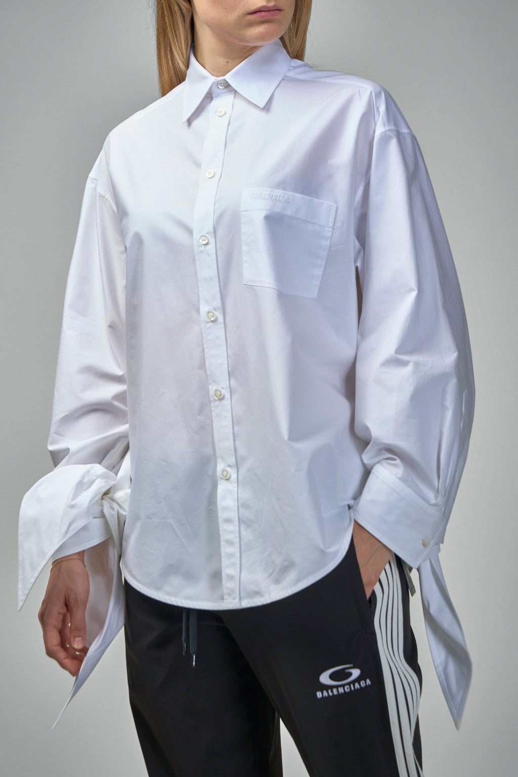 Balenciaga - Knotted Cuff Blouse - LABELS