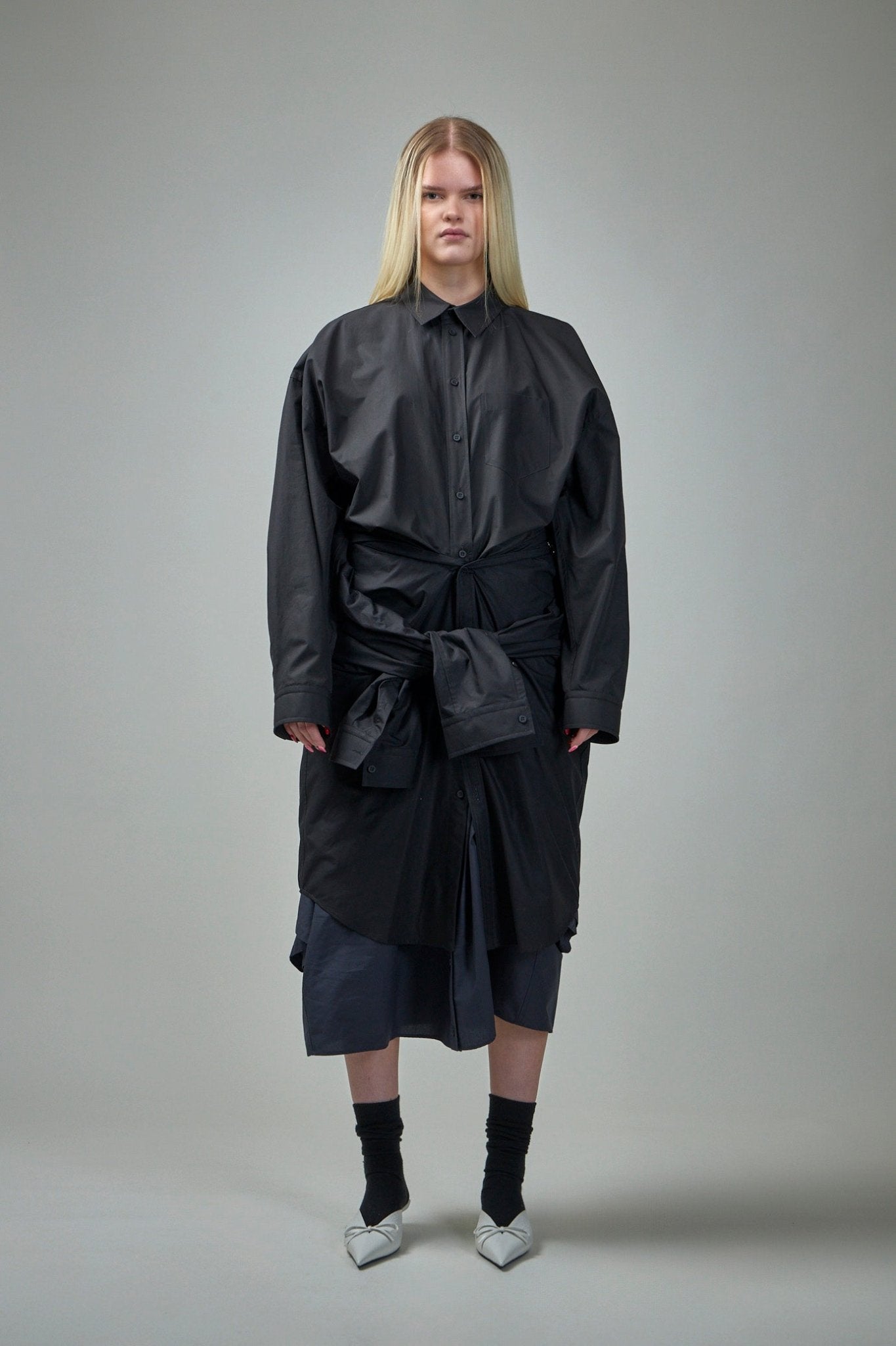 Balenciaga - Maxi Patched Shirt Dress - LABELS