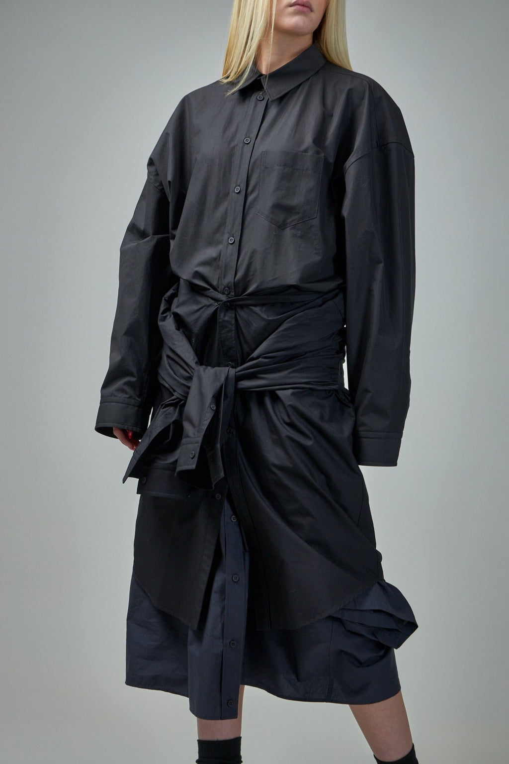 Balenciaga - Maxi Patched Shirt Dress - LABELS