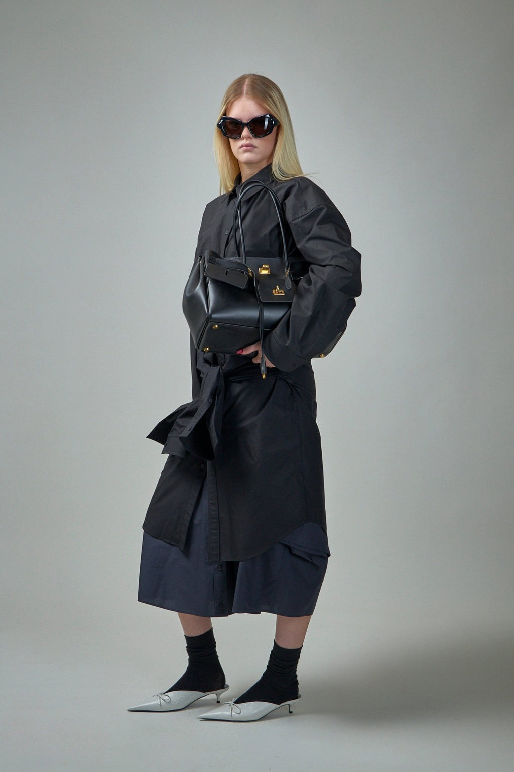 Balenciaga - Maxi Patched Shirt Dress - LABELS