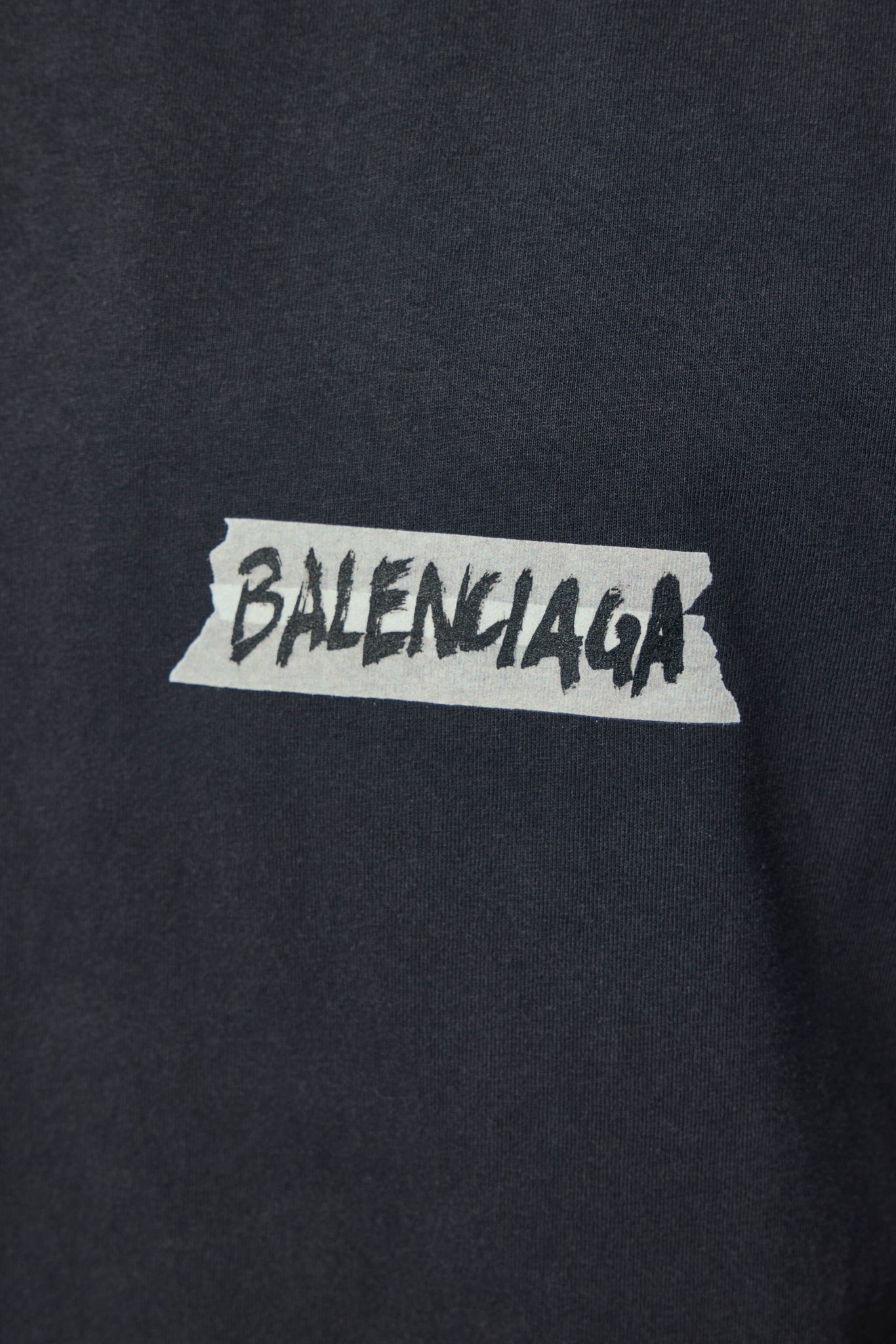Balenciaga T-Shirts - Medium Fit Washed Black Cotton – LABELS