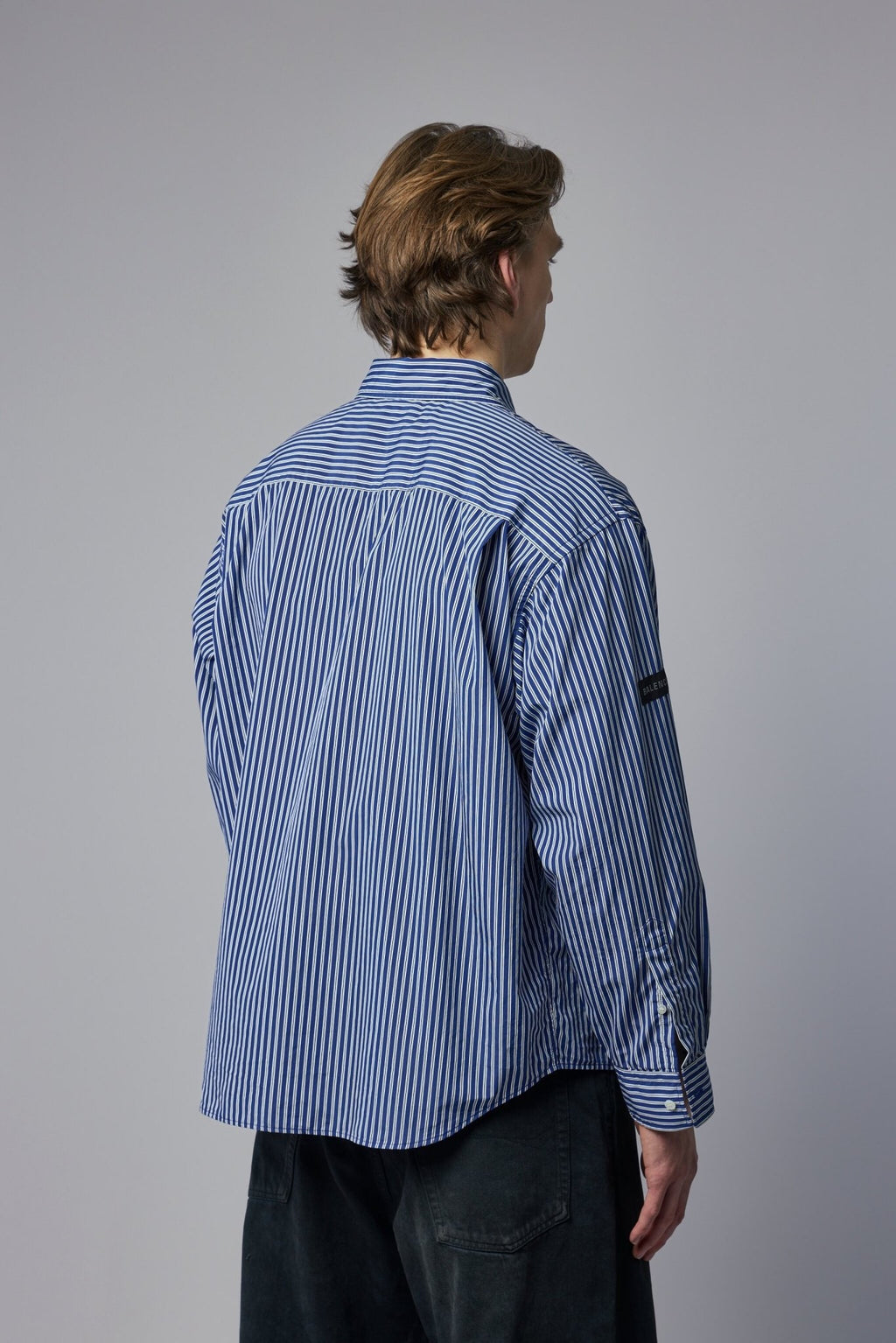 Balenciaga - Oversized Shirt Navy White Stripes - LABELS