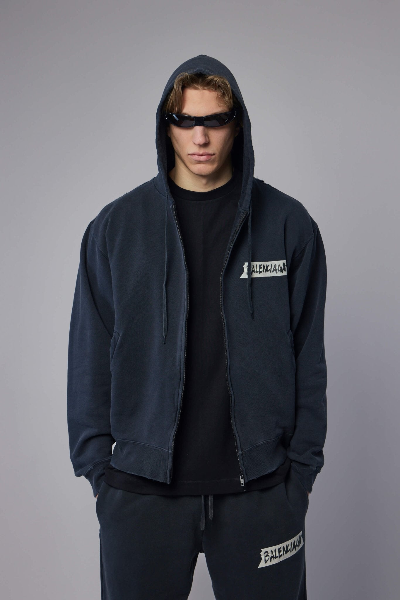 Balenciaga - Oversized Zip - Up Hoodie - LABELS