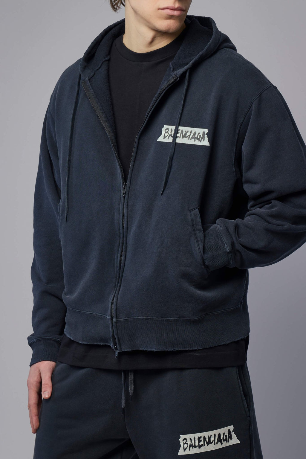 Balenciaga - Oversized Zip - Up Hoodie - LABELS