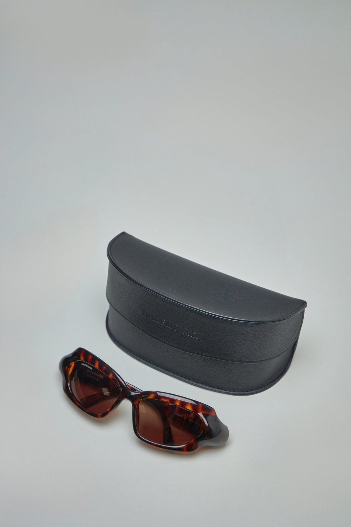 Balenciaga sunglasses packaging and case accessories