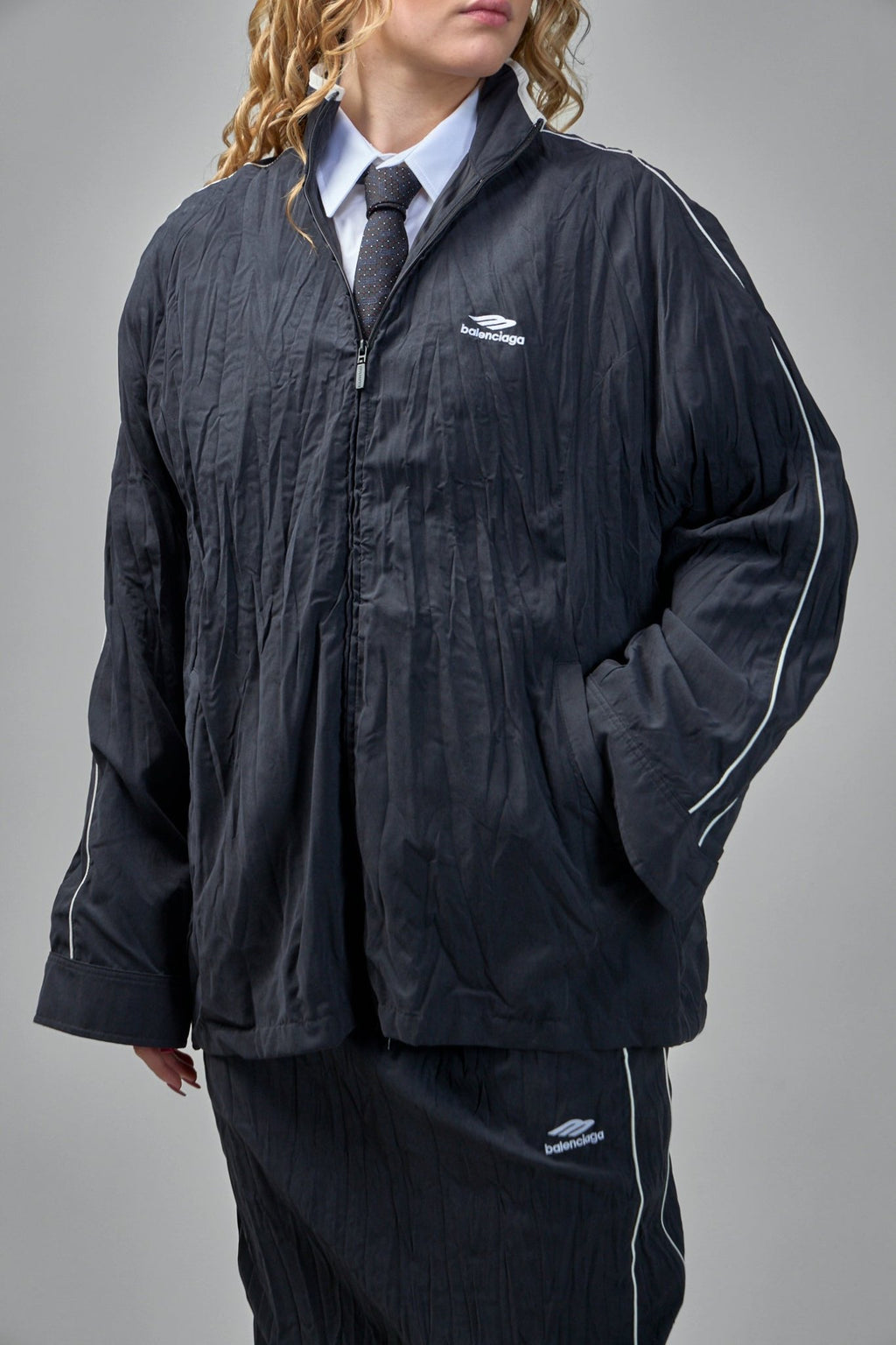 Balenciaga - Pleated Tracksuit Jacket - LABELS