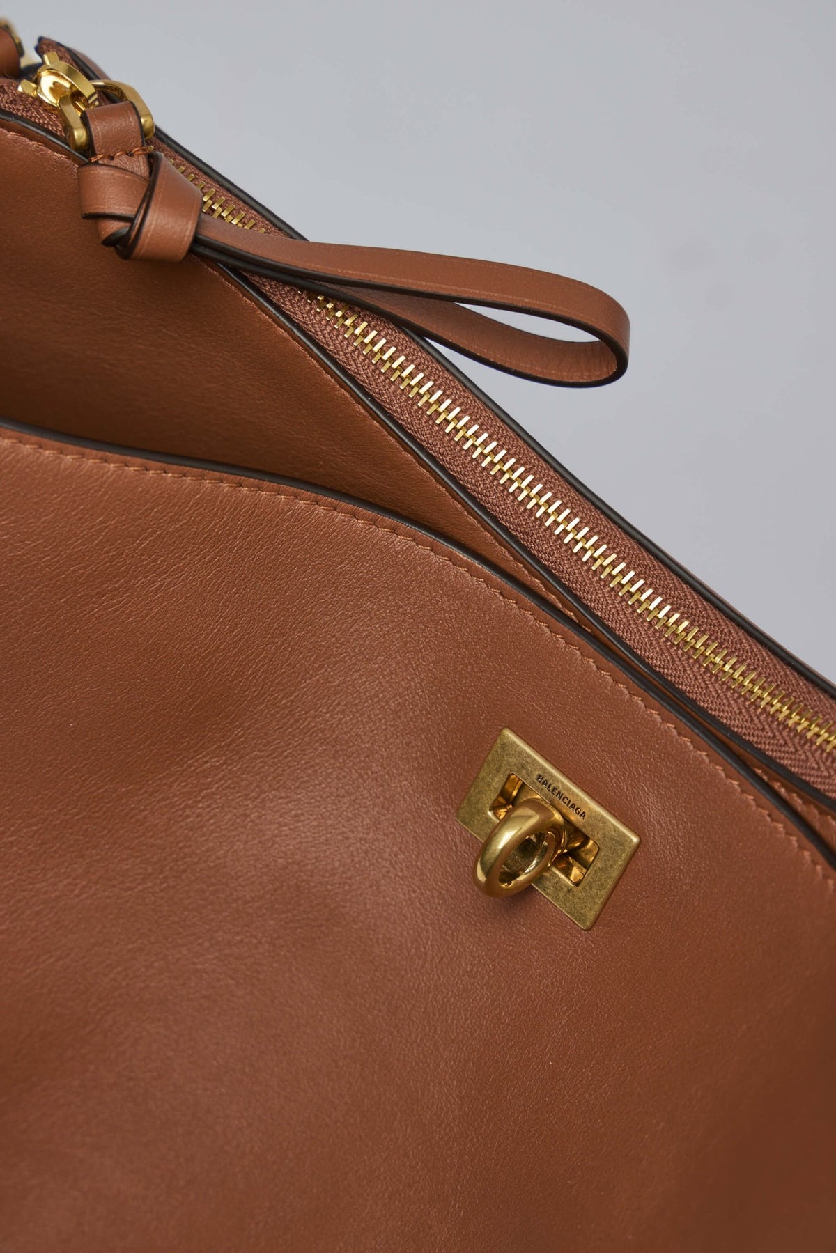 Interior view of Balenciaga Rodeo Hobo M tote showing spacious compartment