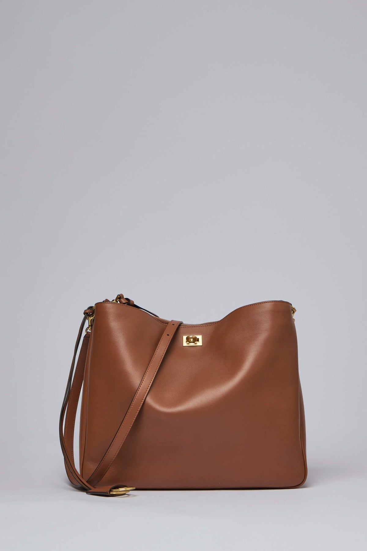 Balenciaga tote bags - Rodeo Hobo M in smooth calf leather with gold hardware