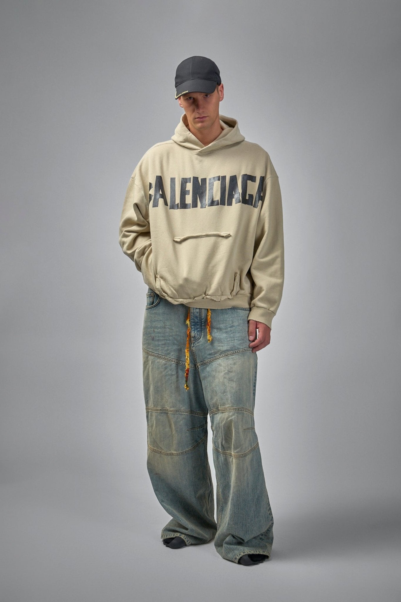 Balenciaga - Tape Type Ripped Pocket Hoodie - LABELS