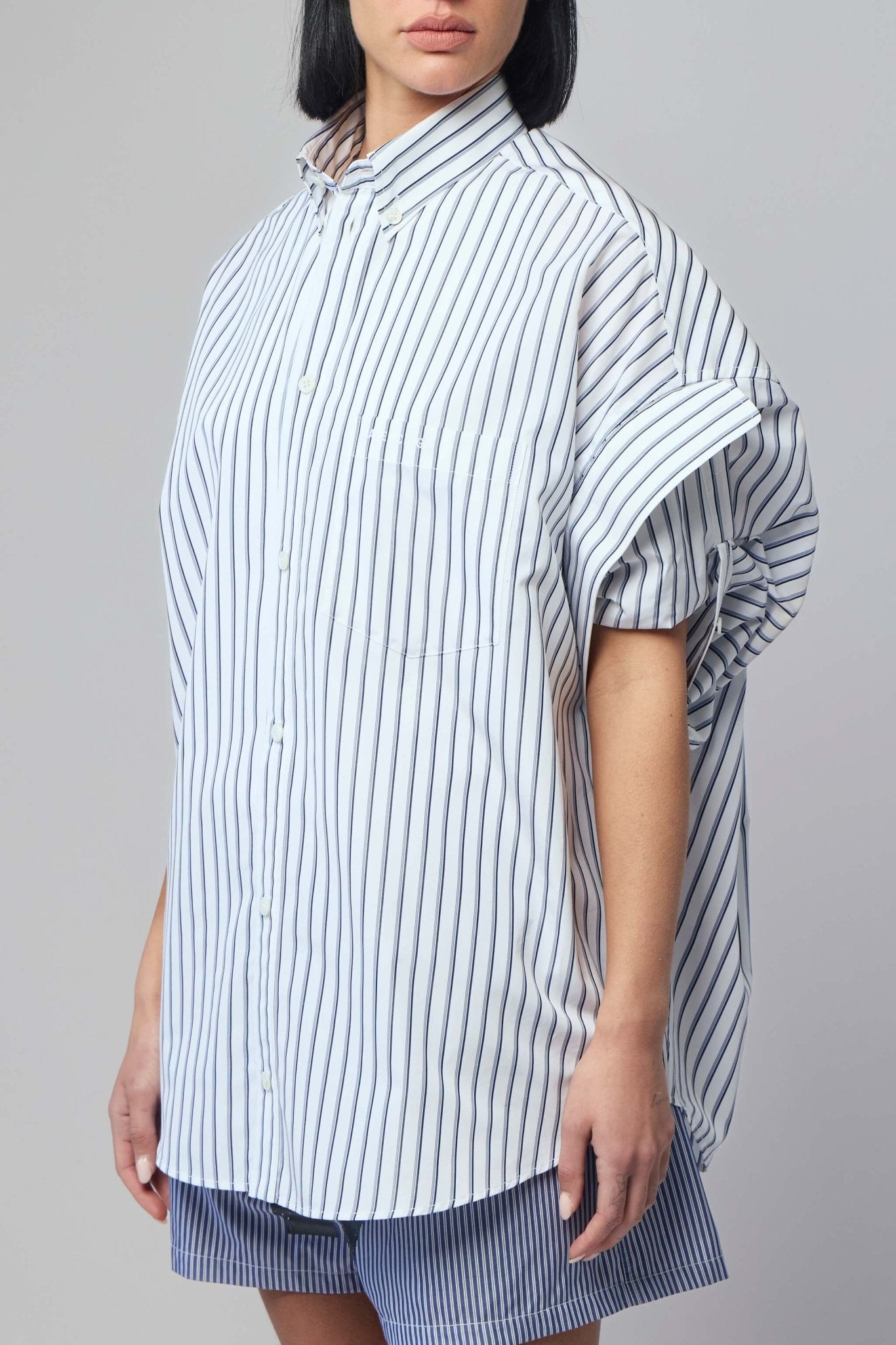 Balenciaga Shirts - Tucked Sleeve Cotton Shirt – LABELS