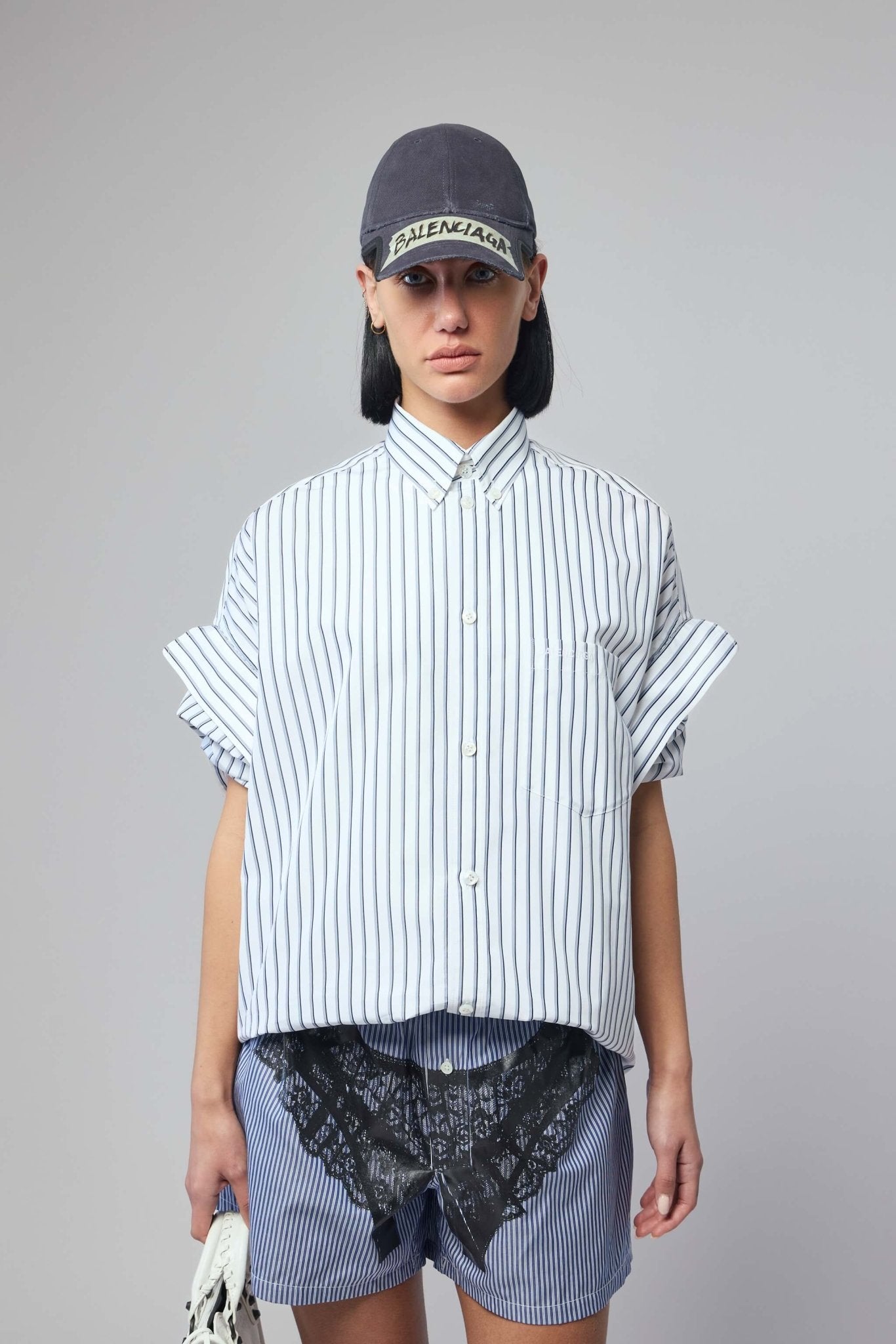 Balenciaga Shirts - Tucked Sleeve Cotton Shirt – LABELS