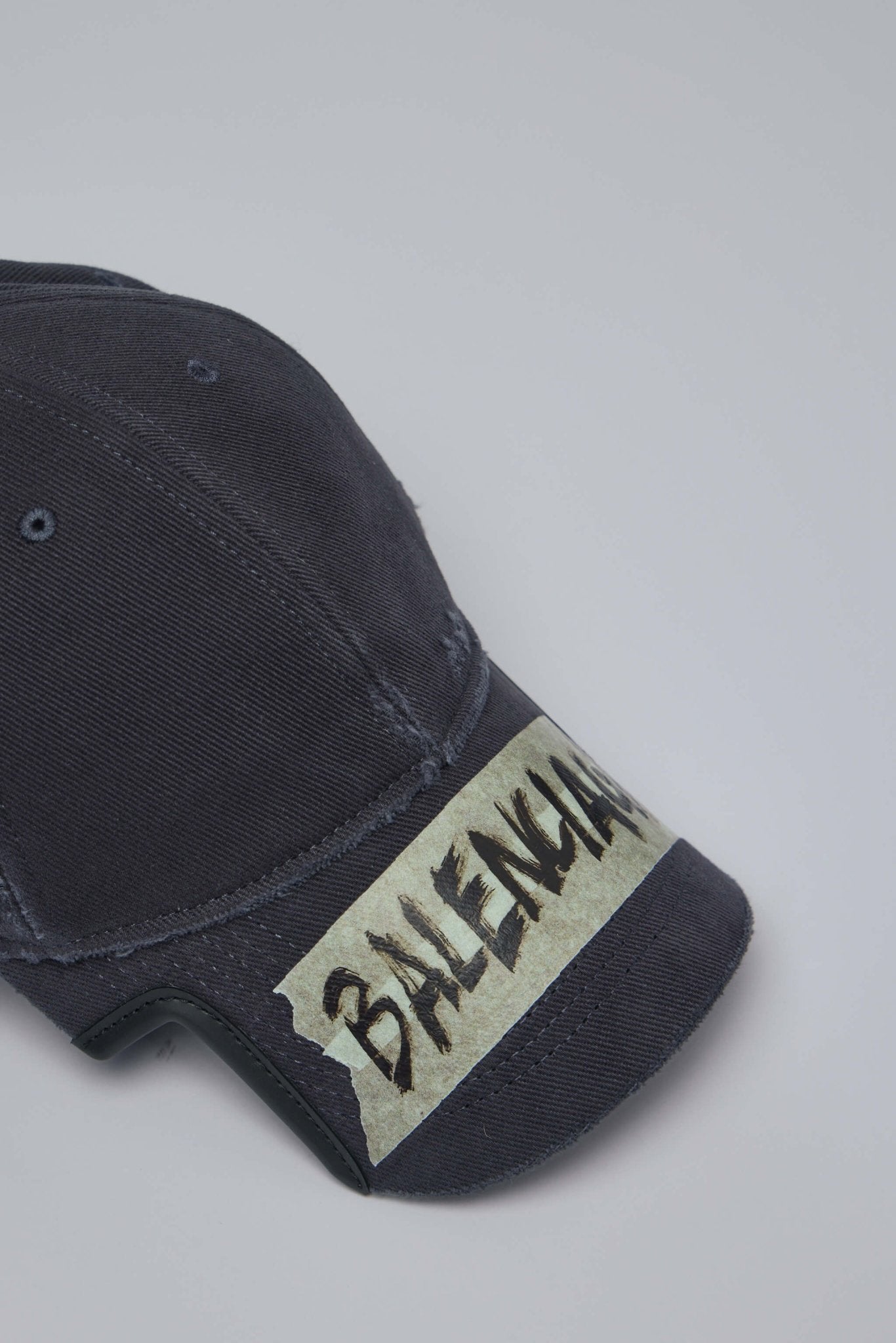 Balenciaga - Washed Black Distressed Cap - LABELS