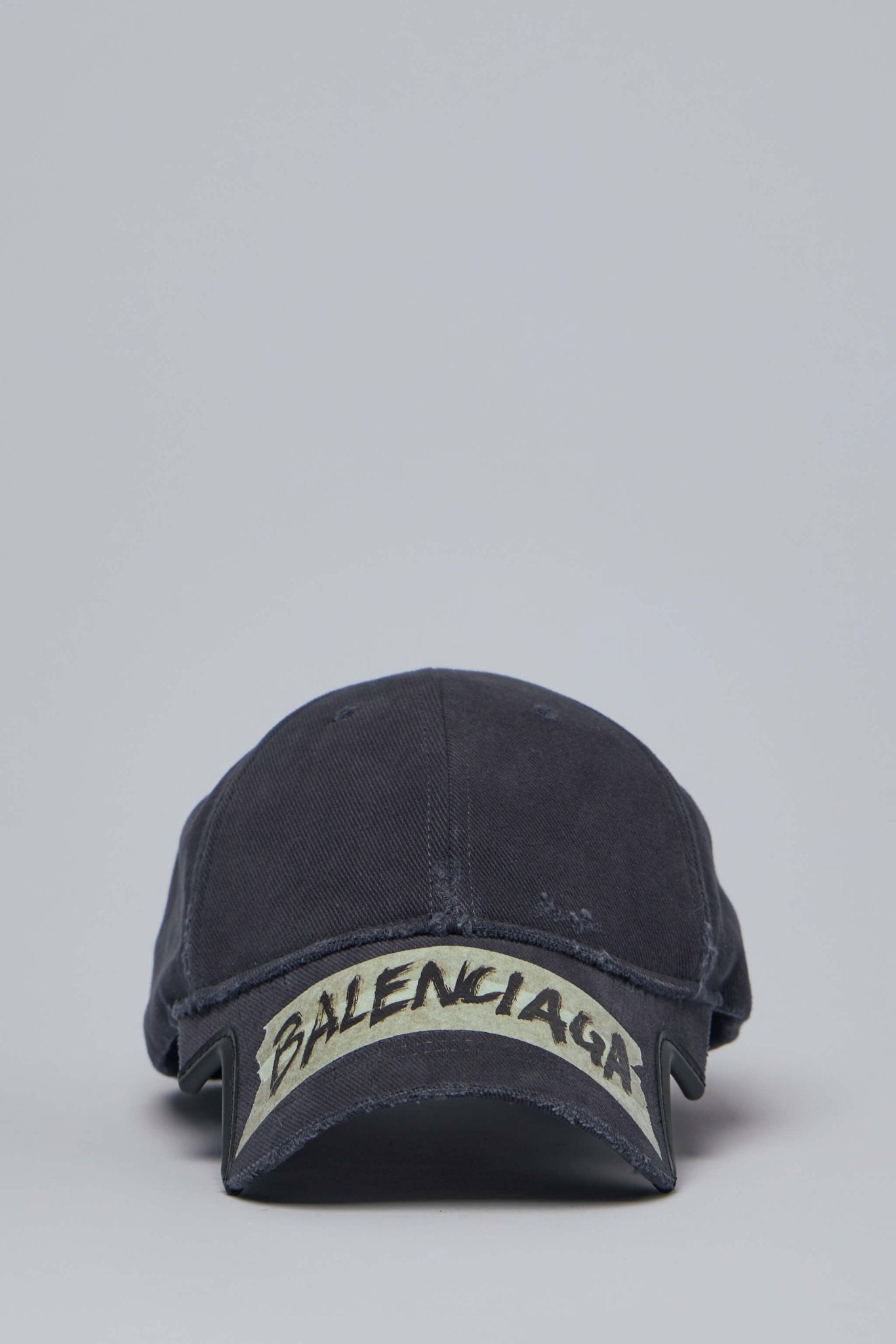 Balenciaga - Washed Black Distressed Cap - LABELS