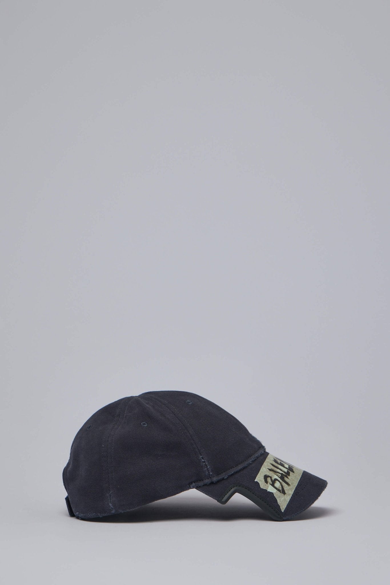 Balenciaga - Washed Black Distressed Cap - LABELS