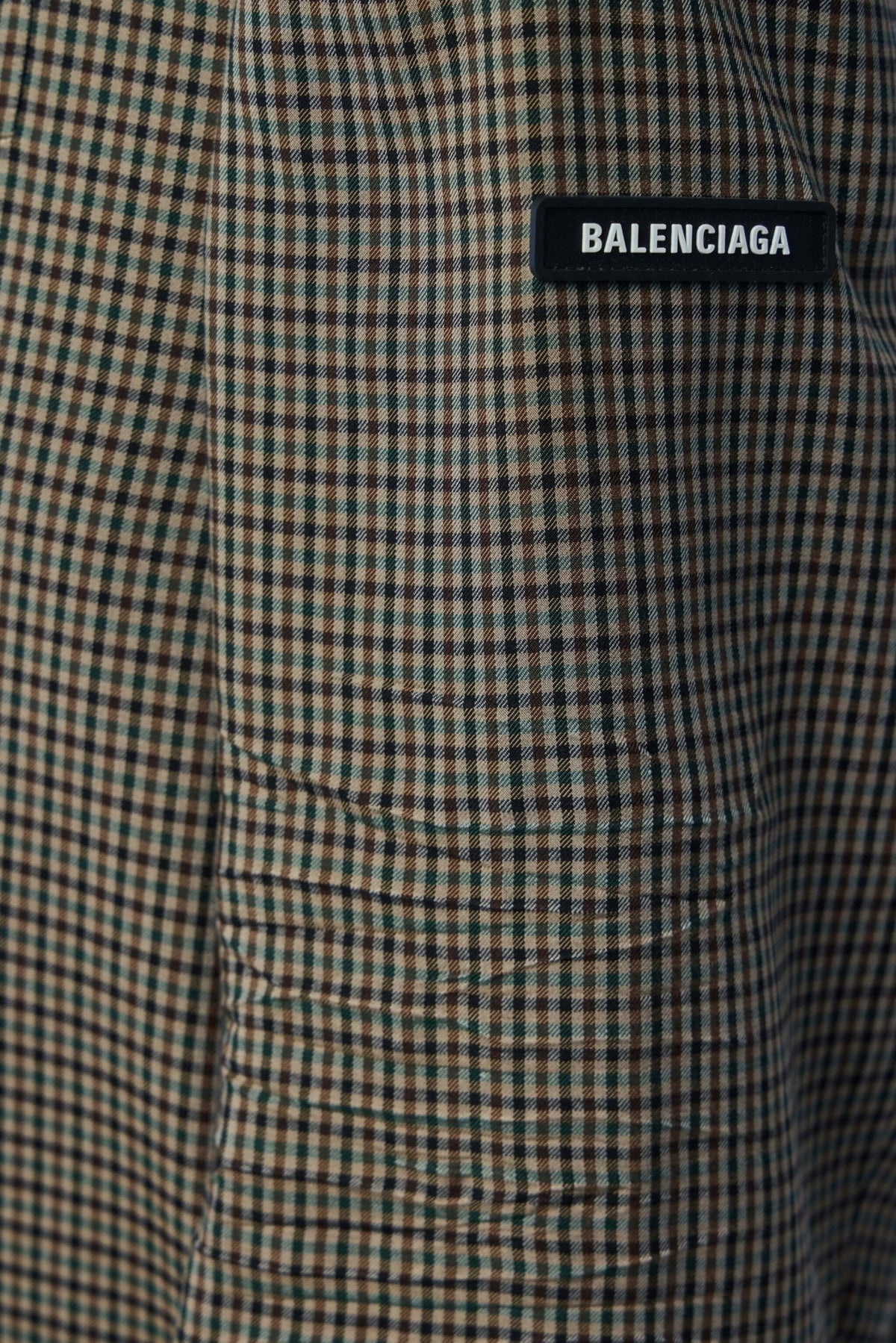 Balenciaga blazer front flap pockets and two-button closure detail