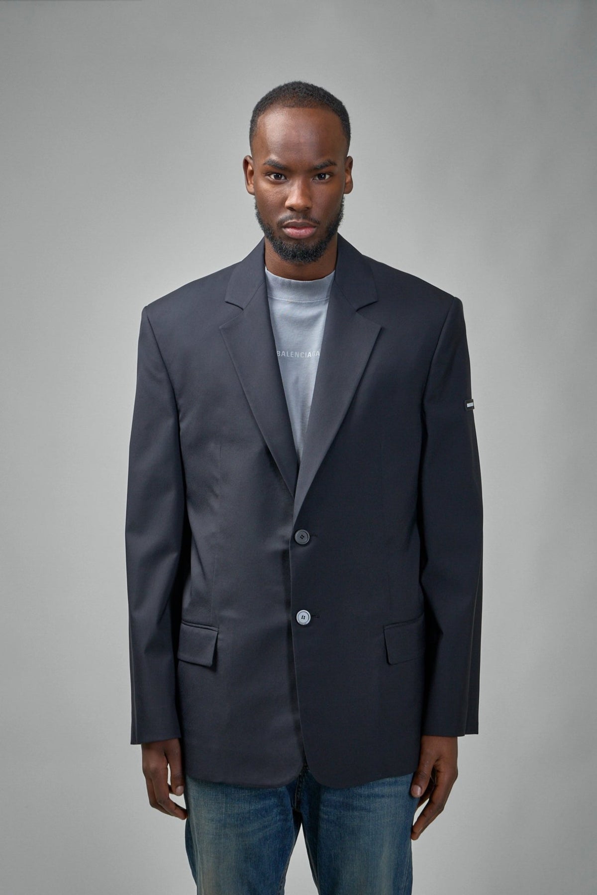 Balenciaga blazers - Washed SB Jacket in fluid viscose gabardine with relaxed fit