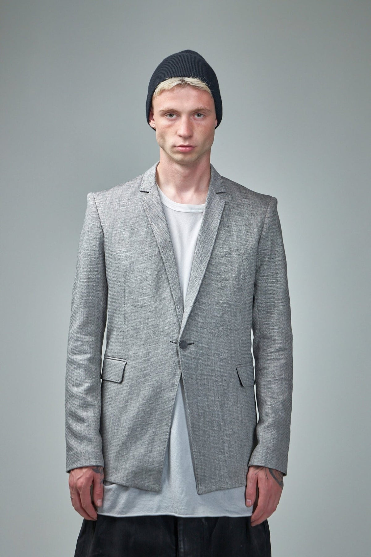 Boris Bidjan Saberi blazers Suit3 in cotton blend with shawl lapels