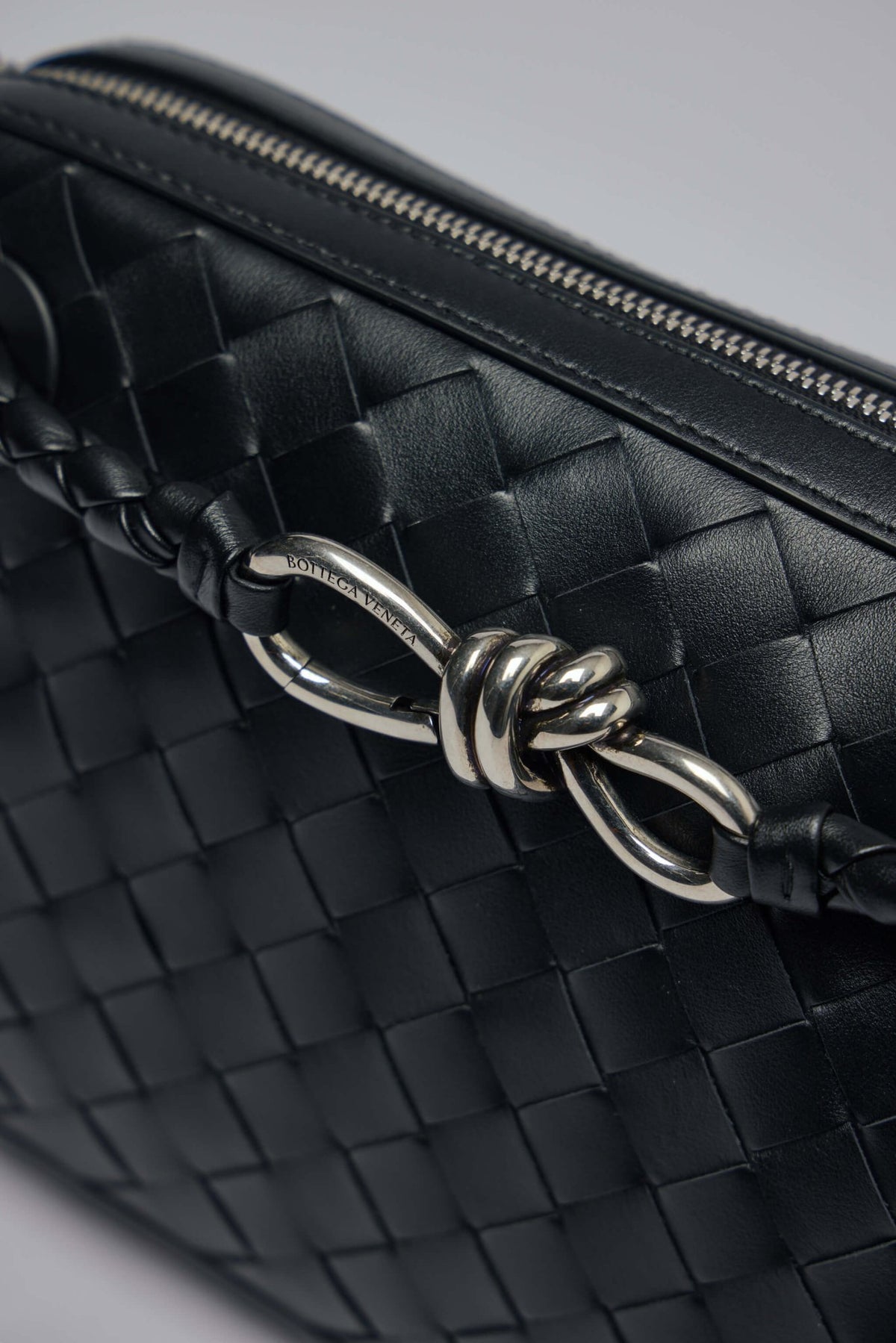 Interior compartment view of premium Italian leather crossbody bag