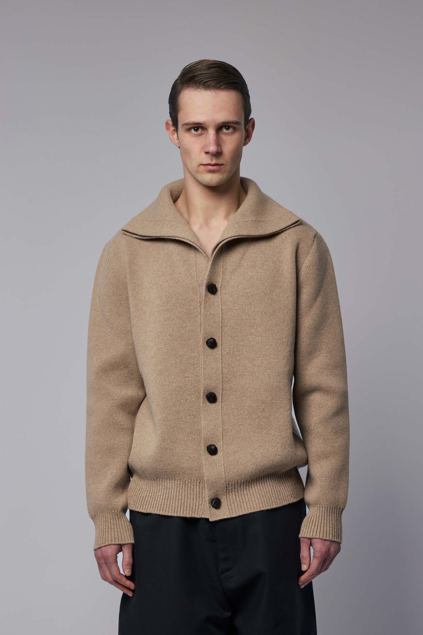 Bottega Veneta - Compact Wool Cardigan Sparrow - LABELS