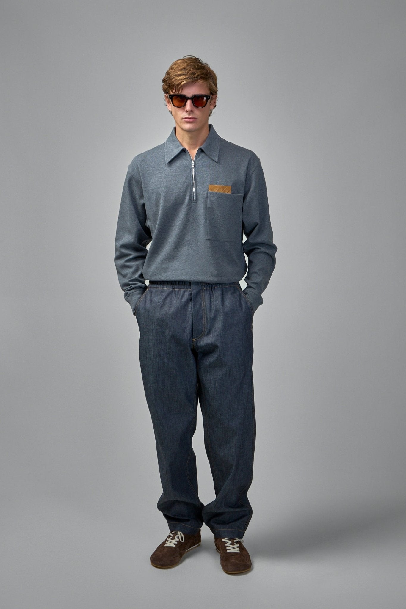 Bottega Veneta - Double Cotton Melange Polo - LABELS