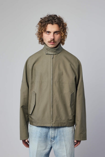 Harrington Jacket In Compact Cotton