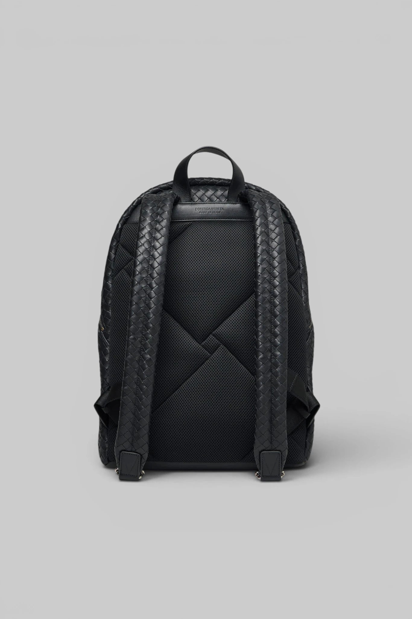 Bottega Veneta backpack silver-tone hardware detail