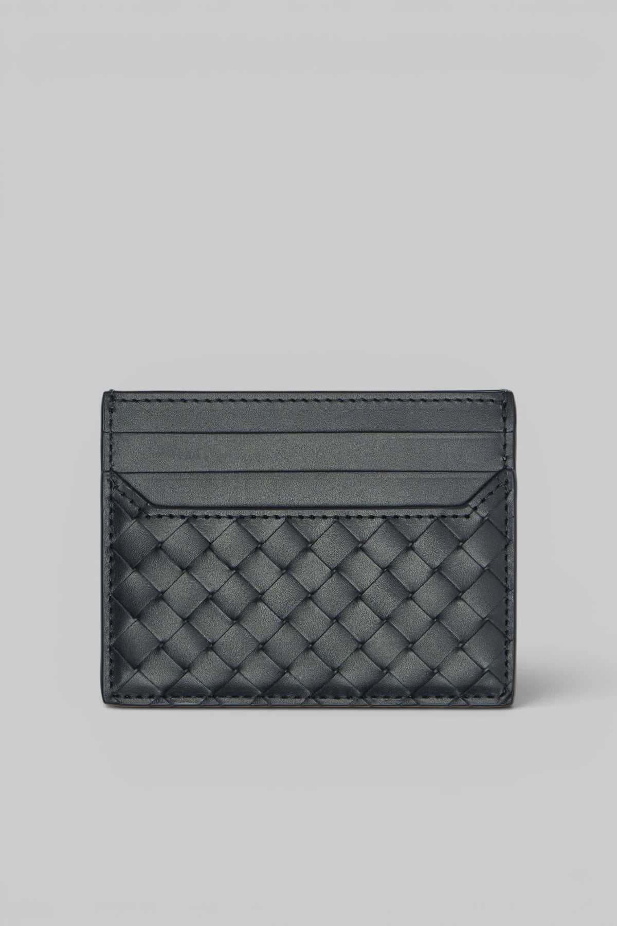 Bottega Veneta Intrecciato credit card case in woven calfskin leather