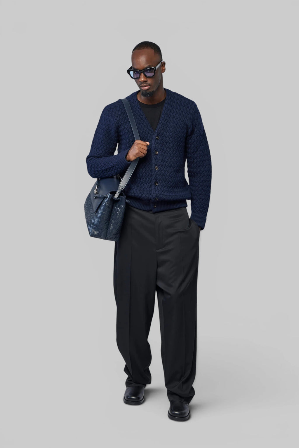 Bottega Veneta - LW Wool Intrecciato Cardigan - LABELS