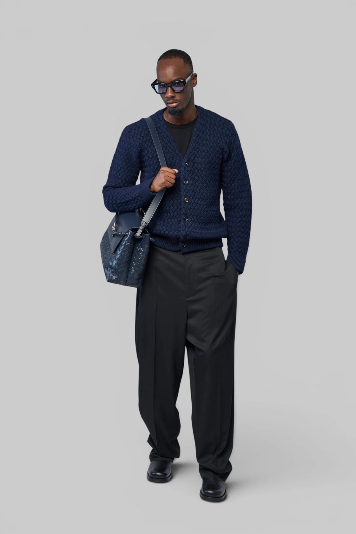 Bottega Veneta - LW Wool Intrecciato Cardigan - LABELS