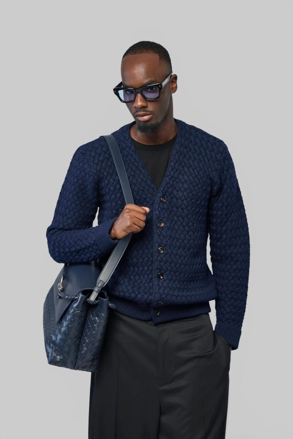 Bottega Veneta - LW Wool Intrecciato Cardigan - LABELS