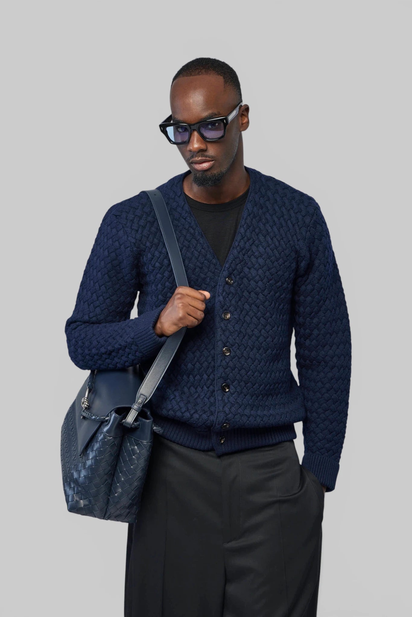 Bottega Veneta - LW Wool Intrecciato Cardigan - LABELS