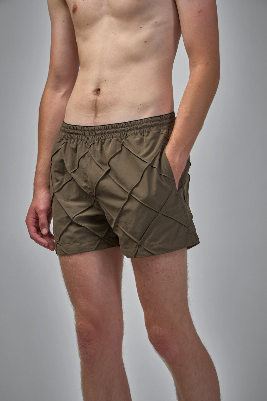 Bottega Veneta - Nylon Intrecciato Pattern Swim Shorts - LABELS
