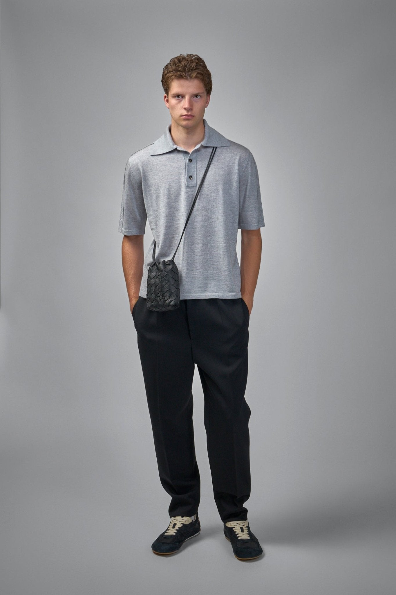 Bottega Veneta - Polo Zig Zag Detail Knit - LABELS