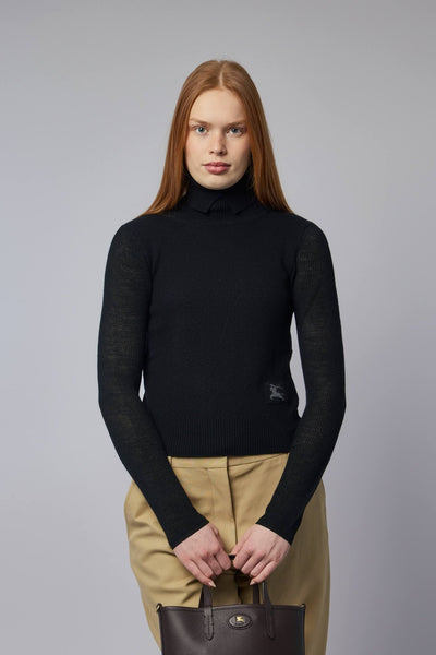Black Wool Blend Sweater