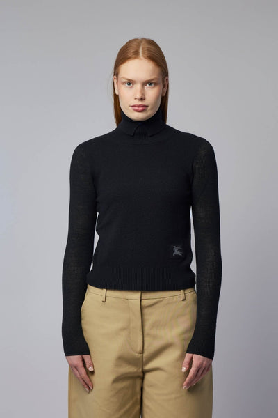 Black Wool Blend Sweater